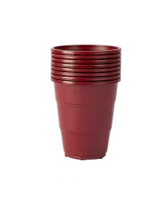 Vaso plástico 7oz 8und cramberry