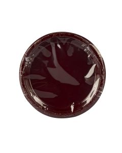 Plato plástico liso 7pulg 8und cramberry