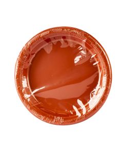 Plato plástico liso 9pulg 8und rose gold