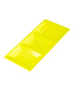 Bandeja plástica rectangular 3d 3und verde limón