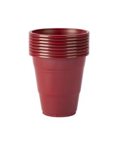 Vaso plástico 12oz 8und cramberry