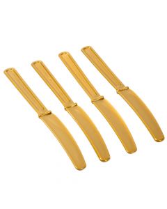 Cuchillo plástico 8und dorado