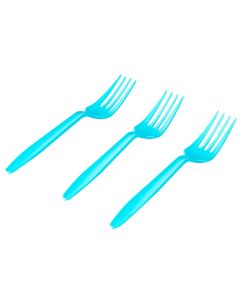Tenedor plástico 8und celeste