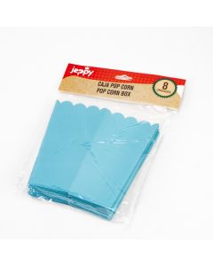 Caja cartón para palomitas lisa 8und caribe