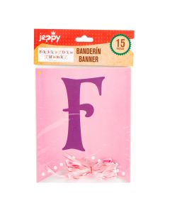 Banderín feliz día mamá corazón 15pzas multicolor