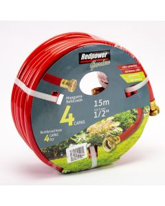 Manguera reforzada 4 capas 15m 1/2pulg