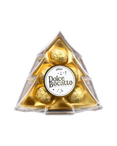 Estuche árbol navidad bombón chocolate dorado