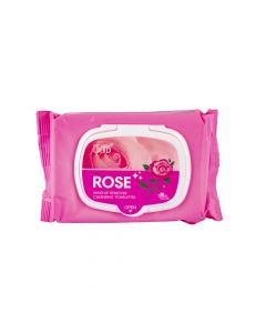 Toalla húmeda desmaquillante rosas 30und rosado