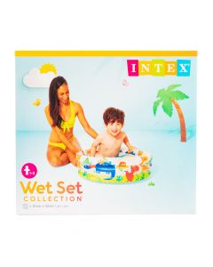 Piscina triple anillo estampado dinosaurios 61x22cm