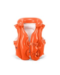Chaleco flotador infantil liso 50x47cm 3-6a naranja