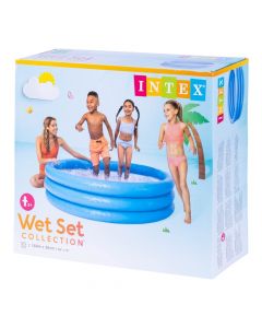 Piscina plástica 3 aros azul