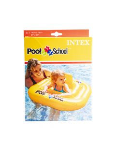 Flotador inflable plástico para bebé liso pool school 79x79cm amarillo