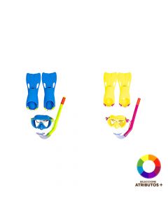 Set buceo plástico 4 piezas