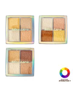 Paleta iluminadores 4 colores
