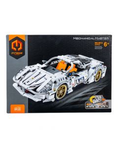 Carro plástico armable blanco