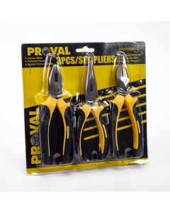 Alicate proval metal mango plástico 6pulg 3pzas