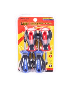 Destornillador mini metalico 4pzas surtido