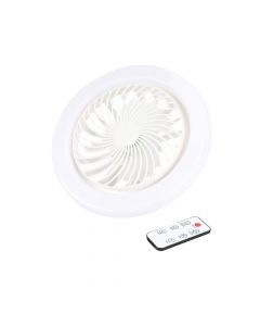 Ventilador y bombillo luz led con control 24w blanco