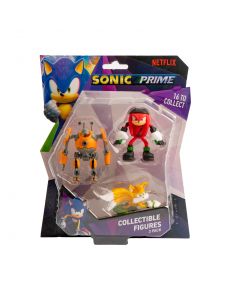 Figura acción plástica Sonic 3pzas +3a