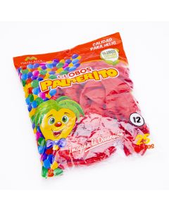 Globo látex #12 estándar 25und rojo