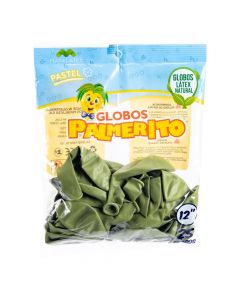 Globo látex palmerito #12 verde musgo pastel