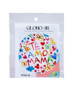 Globo metálico flores mamá