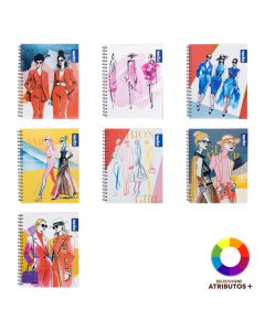 Cuaderno Copan espiral fashion girl 100h Surtido por estilo