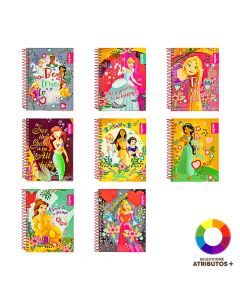 Cuaderno princesas tapa dura