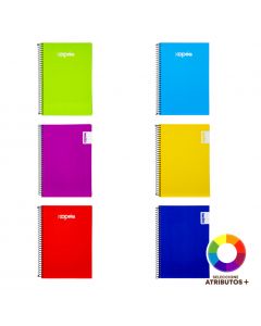 Cuaderno colores vibrantes 96h