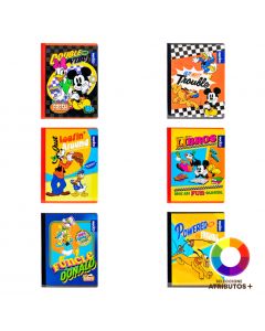 Cuaderno cosido estampado Mickey Mouse 18.6x24.8cm 100h surtido