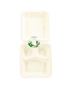 Bandejas 8x8 con division bio bagazo cana 10und
