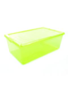 CAJA PLASTICA 7 L VERDE TRANS