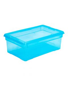 Caja celeste compacta y útil