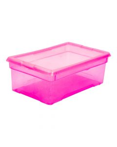Caja rosada compacta y útil