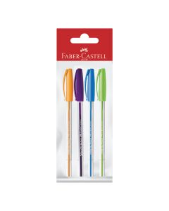 Lapicero trilux Faber Castell 032 surtido blister 4und