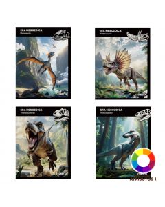 Cuaderno espiral diseño dinosaurios