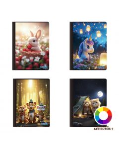 Cuaderno cosido diseño amigable