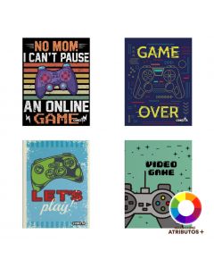 Cuaderno cosido diseño gaming