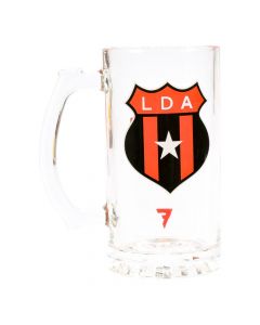 Jarra cervecera Liga escudo leyenda vidrio