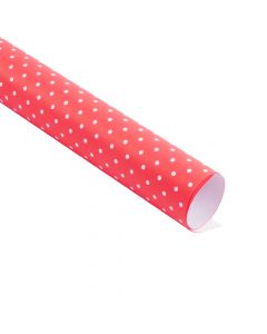 Papel regalo navideño puntos fondo rojo
