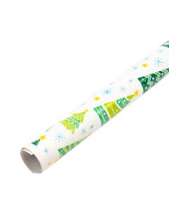 Papel árboles diseño navideño