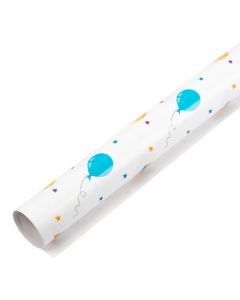 Papel de regalo globos cumpleaños