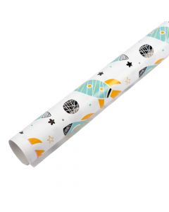 Papel de regalo cohetes niño