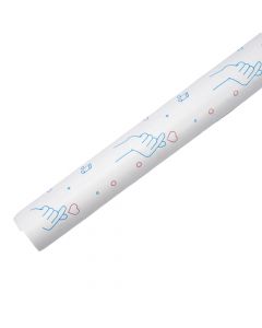 Papel regalo corazones blanco