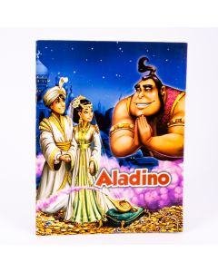 Libro cuento colorear Aladino