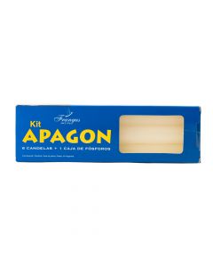 Kit candela apagón 6und fósforos frangus