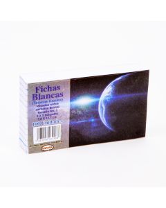 Fichas blancas rayadas tamaño No.1 100und