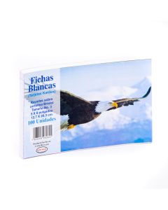 Ficha blancas rayadas tamaño No.3 100und