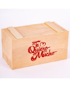 Caja madera te quiero mucho 10x20