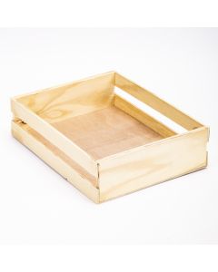 Caja madera tipo rejas abierta #3 7x28x24